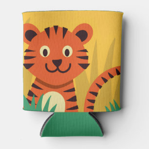 Latas Enfriador de bebidas Cute Jungle Tiger