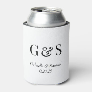 Latas Enfriador de boda con monograma moderno de nombres