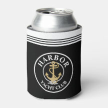 Enfriador de botella monograma náutico negro