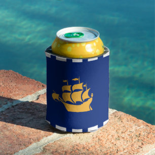 Latas Enfriador de lata con bandera de Quebec, Canadá