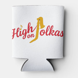 Latas Enfriador de lata con logo de High on Polkas