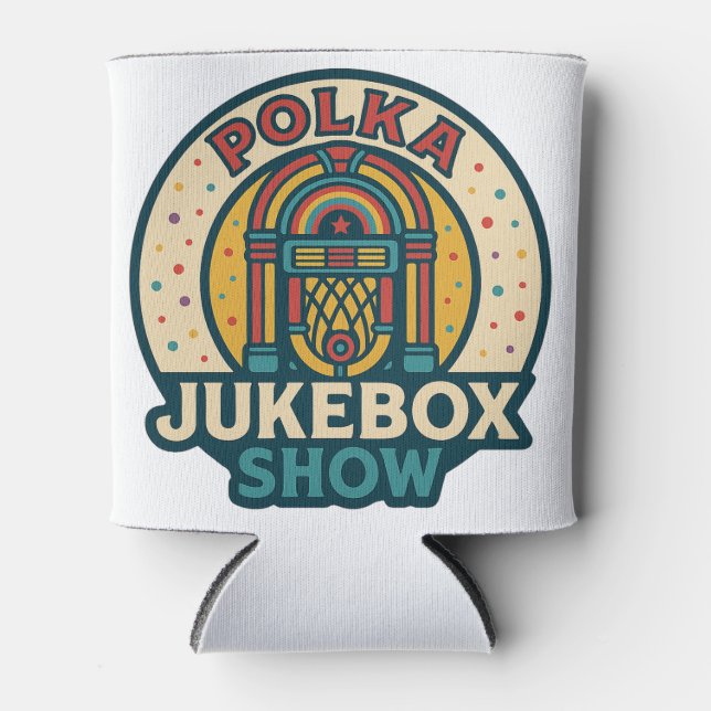 Latas Enfriador de Lata con Logo de Polka Jukebox (Anverso)