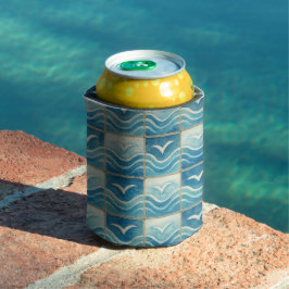 Latas Enfriador de Lata con Patrón de Baldosas Azules de