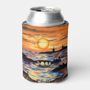 Latas Enfriador de lata de amanecer en el mar Lanscape