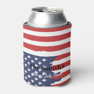 Latas Enfriador De Lata De Bandera Americana Rústica Vin
