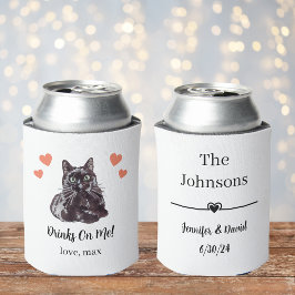 Latas Enfriador de Lata de Boda de Gato Bombay Personali