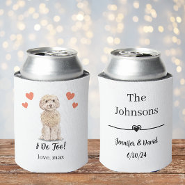 Latas Enfriador de Lata de Boda de Mascota Cockapoo Pers