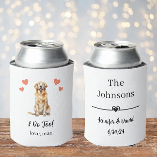 Latas Enfriador de Lata de Boda de Mascota Retriever Dor