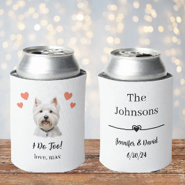 Latas Enfriador de Lata de Boda de Mascota Terrier de la