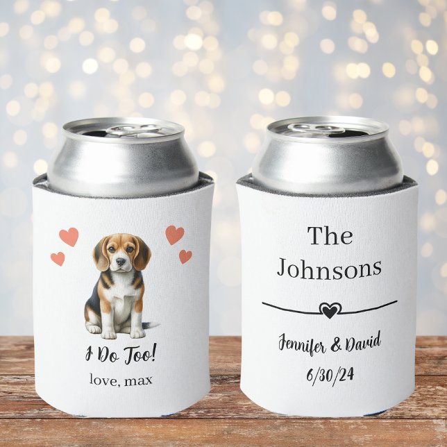 Latas Enfriador de Lata de Boda de Perro Beagle Personal (Subido por el creador)