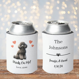 Latas Enfriador de Lata de Boda de Perro Caniche Persona