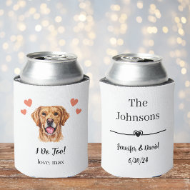 Latas Enfriador de Lata de Bodas de Mascota Retriever Do