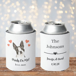 Latas Enfriador de Lata de Bodas Personalizado de Perro 