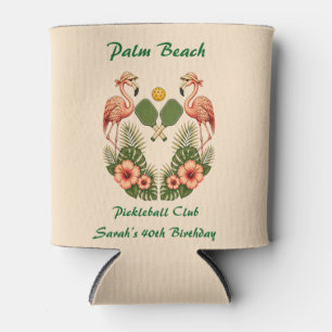 Latas Enfriador de Lata de Cumpleaños de Pickleball Flam