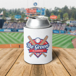 Latas Enfriador de Lata de Espuma de Béisbol del Novio