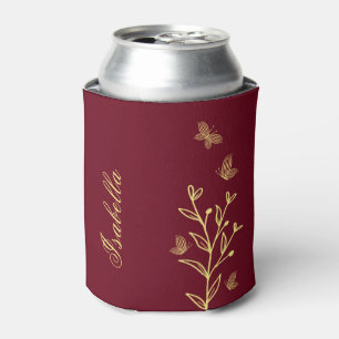 Latas Enfriador de lata de flores de oro simples y grana