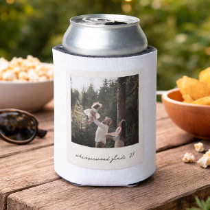 Latas Enfriador de Lata de Foto Polaroid   Arte Antiguo 