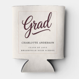 Latas Enfriador de lata de graduación con elegante letra