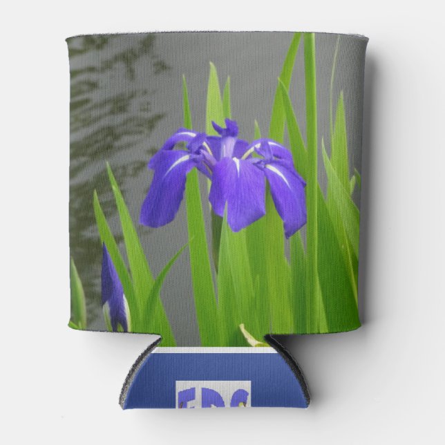 Latas Enfriador de Lata de Iris Azul (Anverso)
