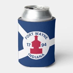 Latas Enfriador de lata de la bandera de Fort Wayne, Ind