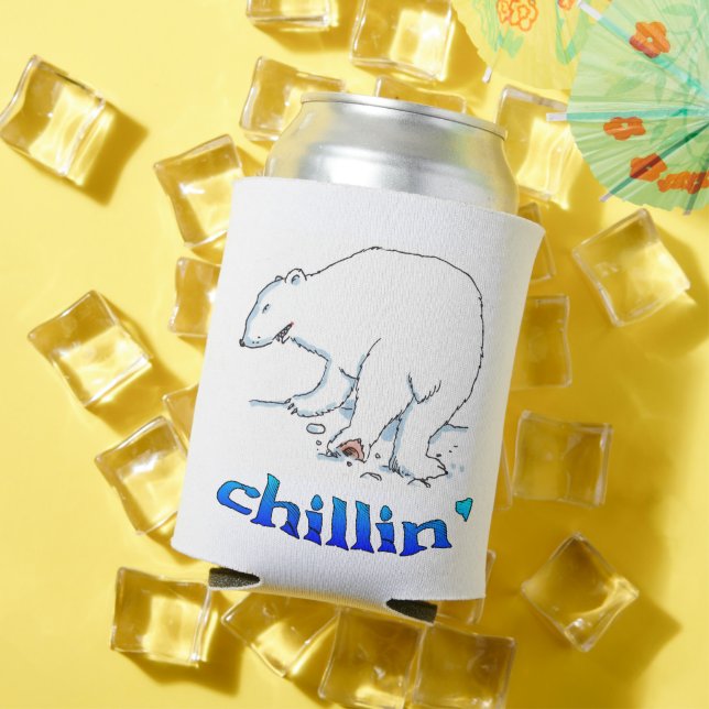 Latas Enfriador de lata de oso polar relajado (Verano in situ)