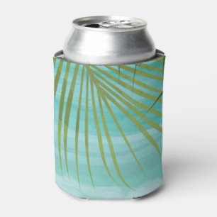 Latas Enfriador de Lata de Playa de Palmeras Turquesa Tr