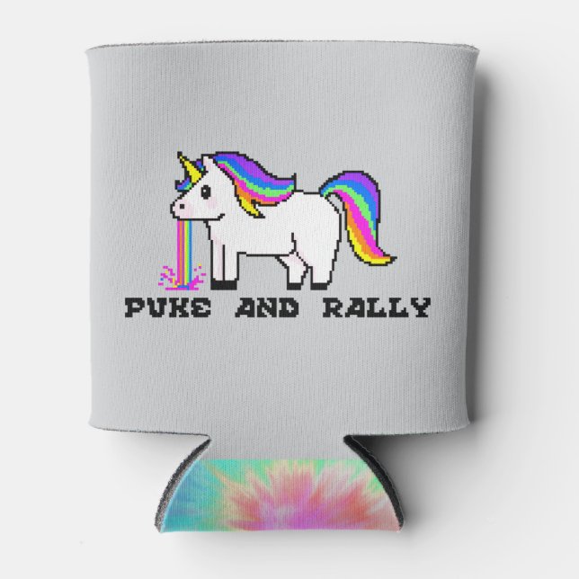 Latas Enfriador de Lata de Unicornio Arcoíris Puke & Ral (Anverso)