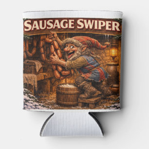 Latas Enfriador de lata del Yule Lad ladrón de salchicha
