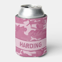 Latas Enfriador de Lata Monogramado de Camuflaje Rosa