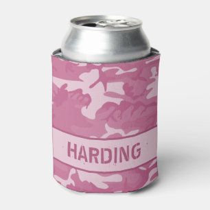 Latas Enfriador de Lata Monogramado de Camuflaje Rosa