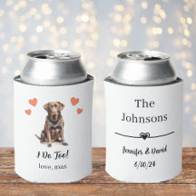 Enfriador de Lata para Boda de Mascota Labrador Ch