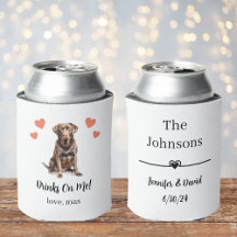 Enfriador de Lata para Boda de Mascota Labrador Ch