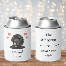 Enfriador de lata para boda de mascota personaliza