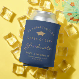 Latas Enfriador de lata para graduación 2026 azul marino