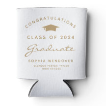 Enfriador de lata para graduación 2026 blanco y do
