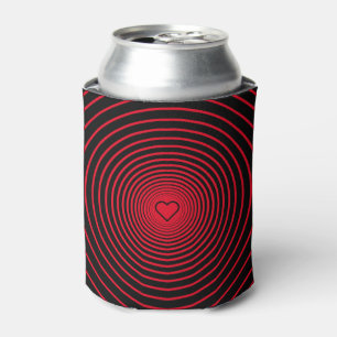 Latas Enfriador de lata rojo negro con corazón - Elija c