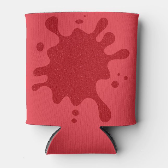 Latas Enfriador de lata rojo personalizado con salpicadu (Anverso)
