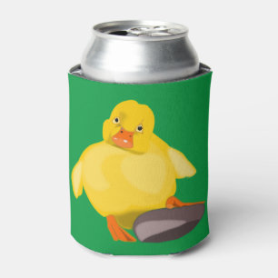 Latas Enfriador de lata verde con pato amarillo - Elija 