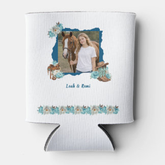 Latas Enfriador floral de caballo occidental – Blanco