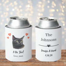 Favor de enfriador de lata para boda de mascota ga