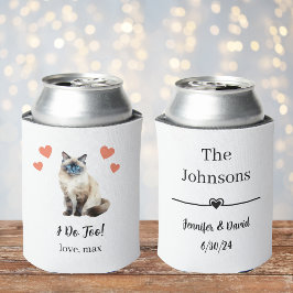 Latas Favor de enfriador de lata para la boda del gato B