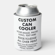 Funda personalizada para enfriador de lata en blan