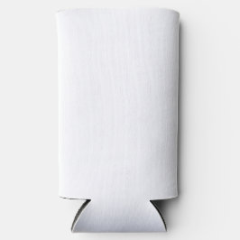 Latas Slim Enfriador de bebida blanco liso y moderno Koozie