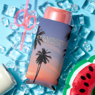 Latas Slim Enfriador de botellas de palmeras de Clearwater Be