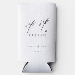 Latas Slim Enfriador de lata de boda personalizado “sip sip h