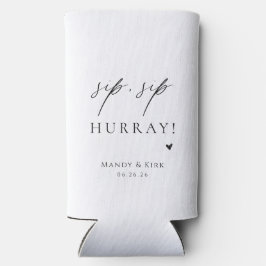 Latas Slim Enfriador de lata de boda personalizado “sip sip h