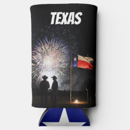 Latas Slim Enfriador de lata de vaquero de Texas