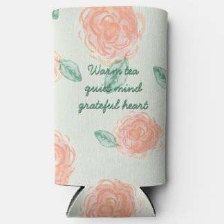 Latas Slim Enfriador de lata delgado floral vintage campestre