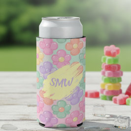 Latas Slim Enfriador de lata delgado personalizado con flores