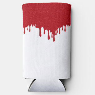 Latas Slim Enfriador de lata rojo y blanco personalizado con 